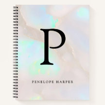 Holographic Opal Iridescent Monogram Chic