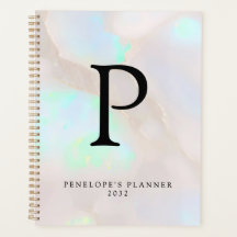 Holographic Opal Iridescent Monogram Chic