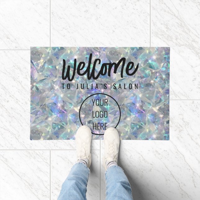 Holographic Opal Stone Background Doormat (Indoor)