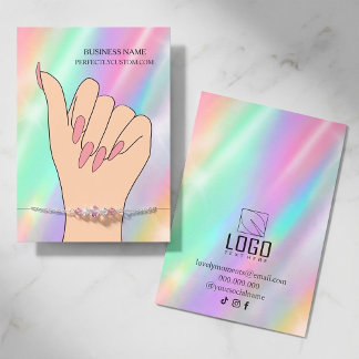 Holographic Pastel Bracelet Display Card | Jewelry