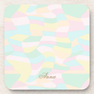 Holographic Pattern Custom Name  Coaster
