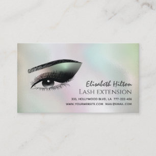 Holographic pearl alluring makeup eye after care business card