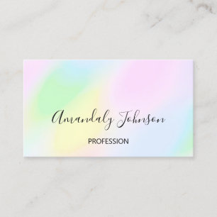 Holographic  Professional Makkeup Artist Pink Business Card