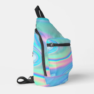 Holographic Rainbow Abstract Sling Bag