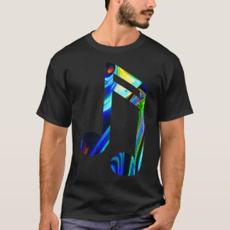 Holographic Rainbow Music Note Holo Note watercolo T-Shirt