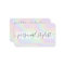 Holographic rainbow script signature girly stylist