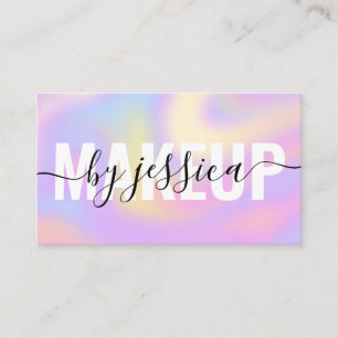 Holographic Signature Script Modern Business Card
