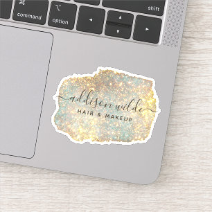 Holographic Signature Script Modern Glam Glitter
