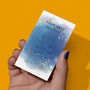 Holographic Signature Script Modern Glam Glitter Appointment Card