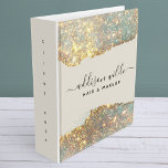 Holographic Signature Script Modern Glam Glitter Binder<br><div class="desc">Holographic Signature Script Modern Glam Glitter 3 ring binder. This design features a classy signature script style font set against a beautiful modern iridescent sparkle background. Perfect for a beauty salon,  hair stylist,  makeup artist,  or cosmetologist.</div>