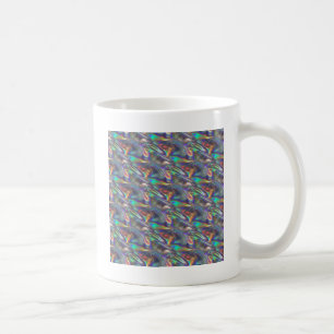 holographic silver coffee mug