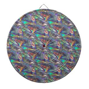 holographic silver dartboard