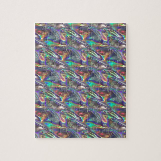 holographic silver jigsaw puzzle (Vertical)