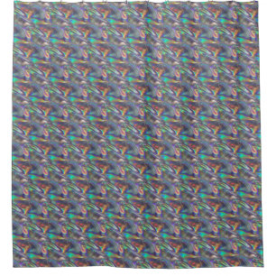 holographic silver shower curtain