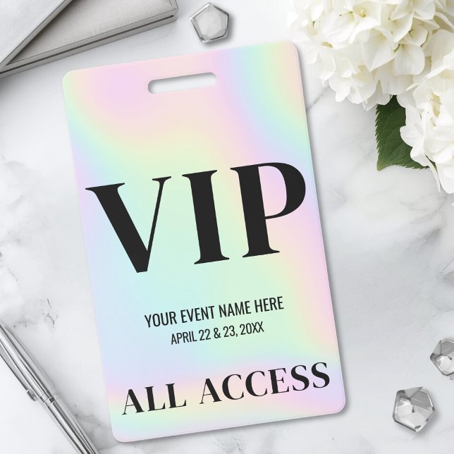 Holographic Simple VIP Event Badge (Holographic Simple VIP Event Badge)