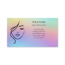 Holographic Skincare & Beauty After care Card