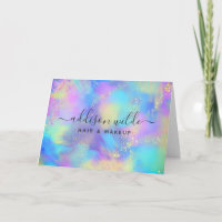 Holographic Sparkle Opal Iridescent Thank You