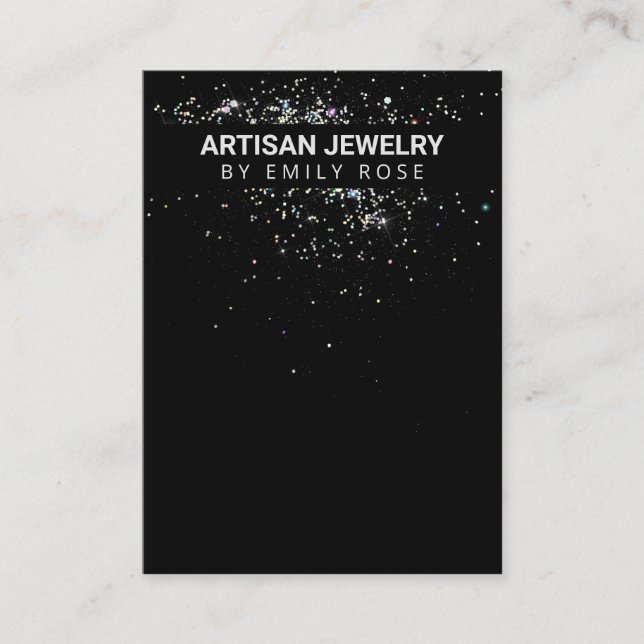 Holographic Sparkles Earring Holder Display Cards (Front)