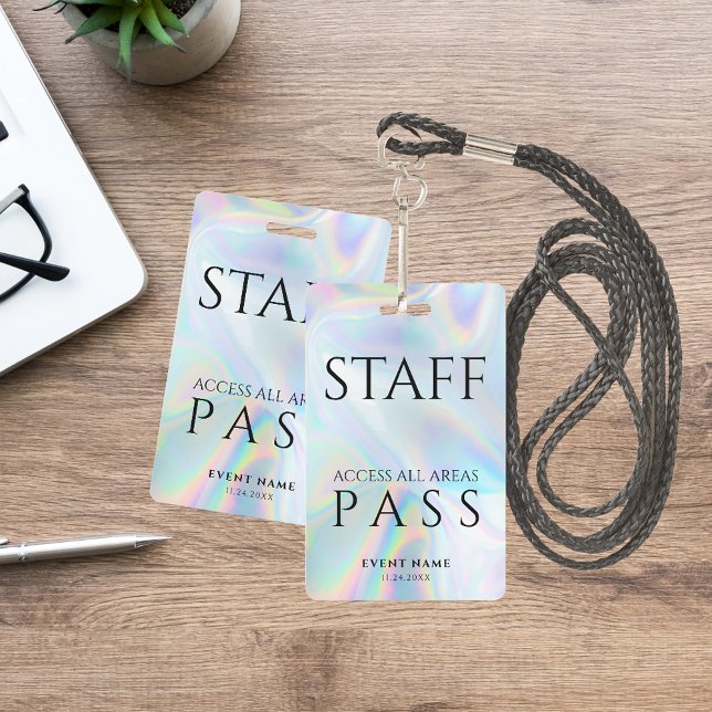 Holographic Staff All Access Pass Event Badge (Holographic Staff All Access Pass Event Badge)