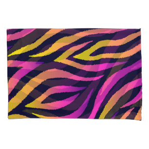 Holographic stripes, seamless futuristic pattern. pillowcase