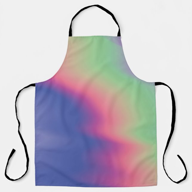 Holographic texture with colourful stains. Psyched Apron (Front)