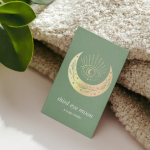 Holographic Third EYE Moon Yoga Holistic Coach Business Card