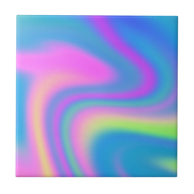 Holographic Tie Dye Tile (Front)