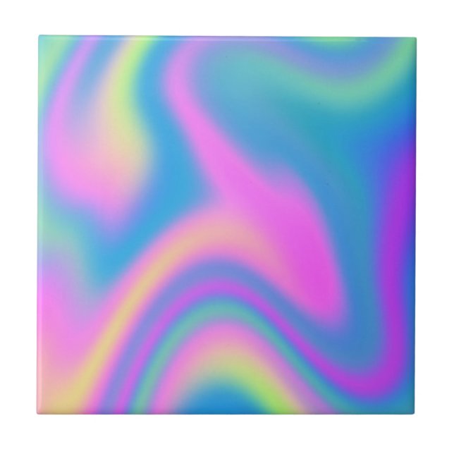Holographic Tie Dye Tile (Front)
