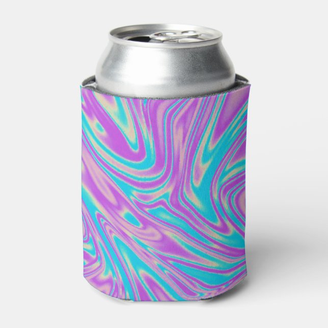Holographic Trendy Liquid Pattern Design Can Cooler (Can Front)