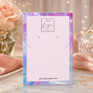 Holographic Unicorn Necklace Earrings Business Card
