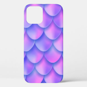 Holographic violet mermaid tail foil texture effec iPhone 12 case