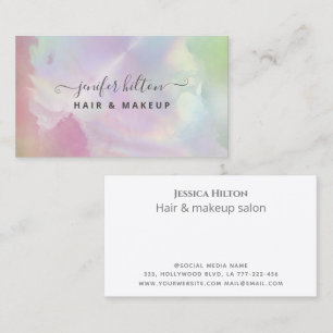 Holographic watercolor elegant abstract business c business card
