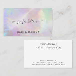 Holographic watercolor elegant abstract business c card