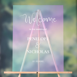 Holographic Welcome Acrylic Sign