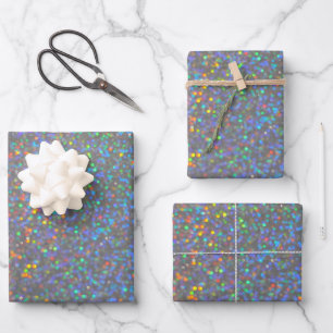 holographic wrapping paper sheet