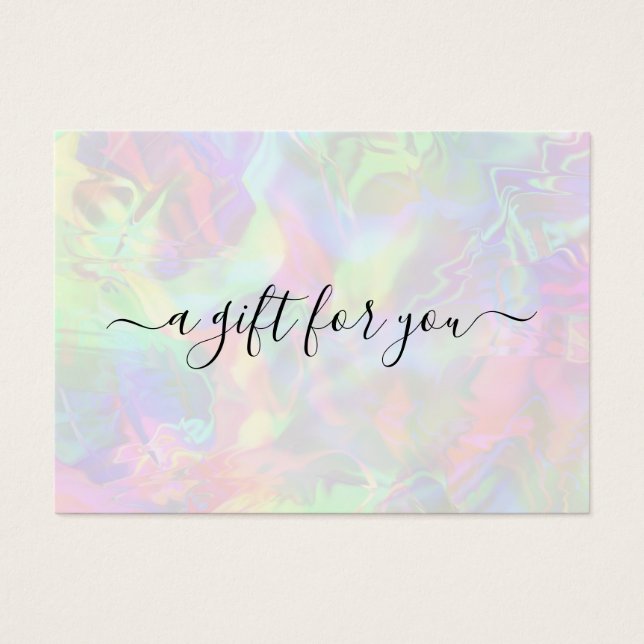 Holographique Girly Trendy Business Cadeau Certifi (Devant)
