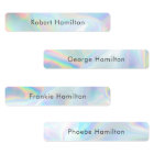 Holographique Kids Waterproof Nom Étiquettes