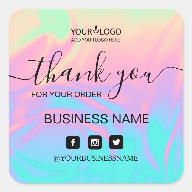 Holography Unicorn Sticker . Elegance and harmony  (Front)