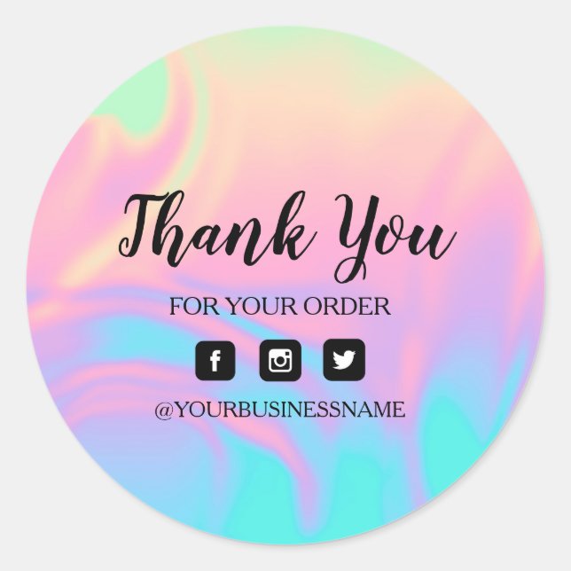 Holography Unicorn Sticker . Elegance and harmony  (Front)