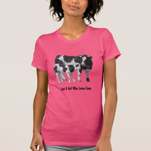 Holstein Cow & Cute Calf Personalize Your Text T-Shirt