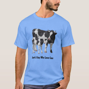 Holstein Cow & Cute Calf Personalize Your Text T-Shirt