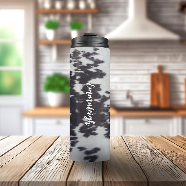 Holstein Cow Faux Leather Natural Look Thermal Tumbler (Creator Uploaded)