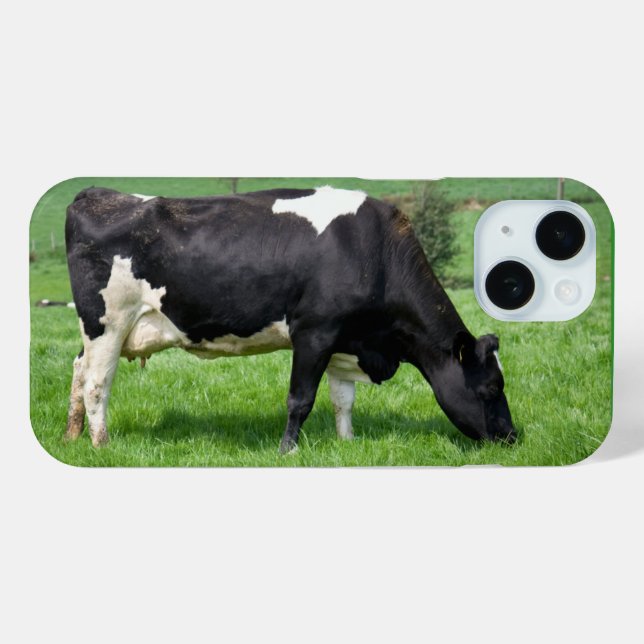 Holstein Cow Grazing in Pasture Case-Mate iPhone Case (Back (Horizontal))