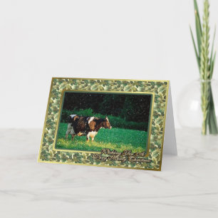 Holstein Cow Heifer Blank Christmas Card