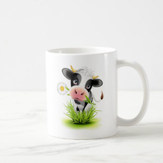 Holstein cow in grass coffee mug