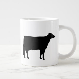 Holstein Cow Silhouettes   Country Farm Animal Large Coffee Mug