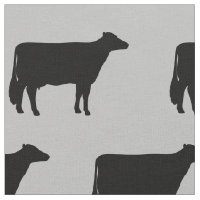 Holstein Cow Silhouettes Pattern Black and Grey