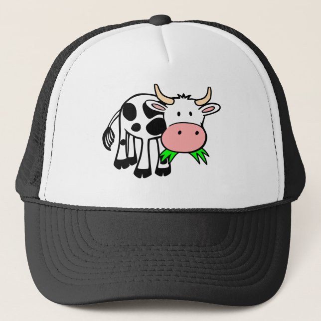 Holstein cow trucker hat (Front)