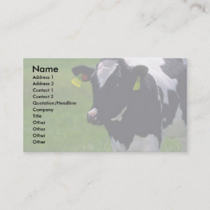 Holstein Dairy Cattle Business Card