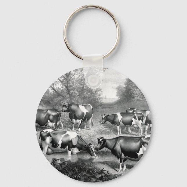 Holstein fresian cows fresian cows keychain (Front)